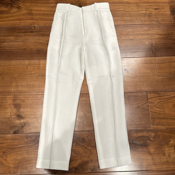 Chloe Linen Linen tapered Trouser Pants White Size FR34 - Picture 4 of 15
